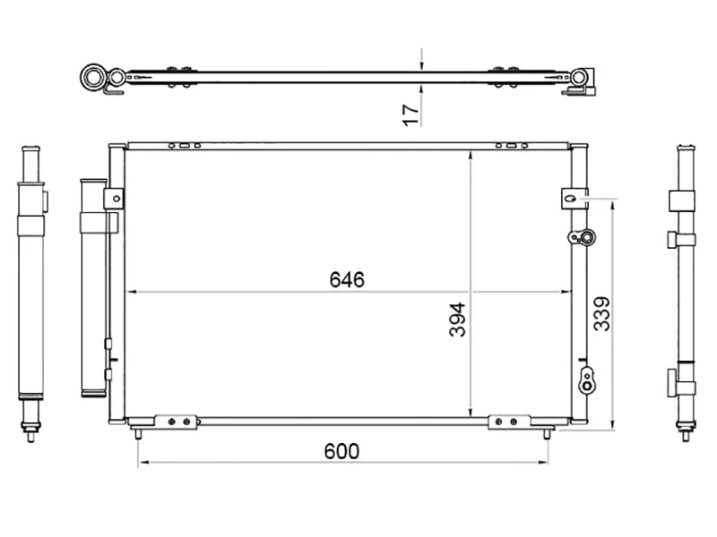 Радиатор кондиционера Lexus GS 97-04 / Toyota Aristo 97-04 - Артикул STLX313940 - Производитель Sat - Фото, Отзывы, Цены 