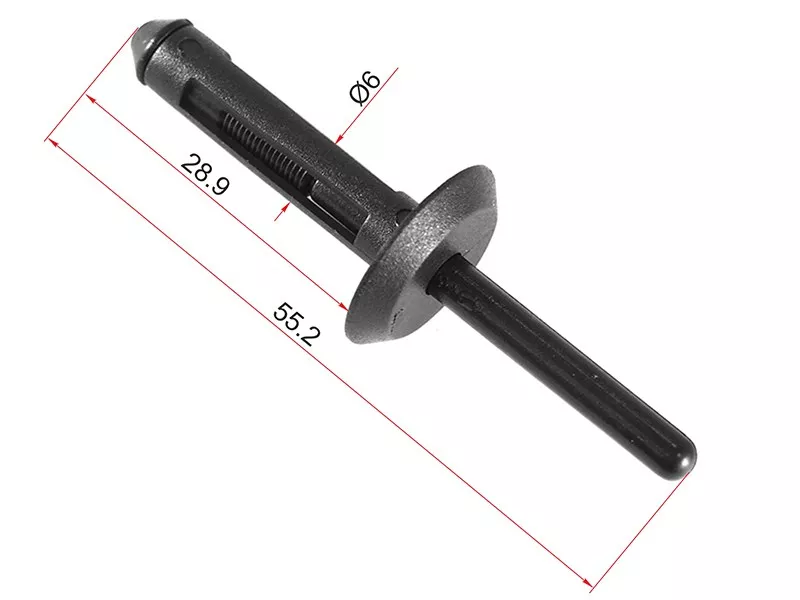 Клипса заклепка GM/FORD/CHRYSLER (Продажа по 10шт) - Артикул STM10708 - Производитель Sat - Фото, Отзывы, Цены 