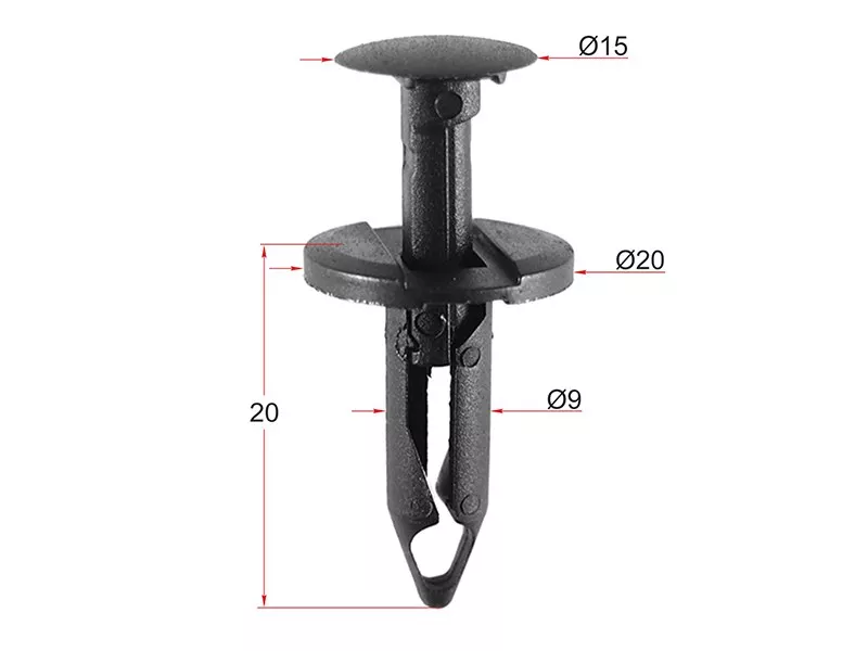 Клипса защиты бампера GM/FORD (Продажа по 10шт) - Артикул STM10811 - Производитель Sat - Фото, Отзывы, Цены 