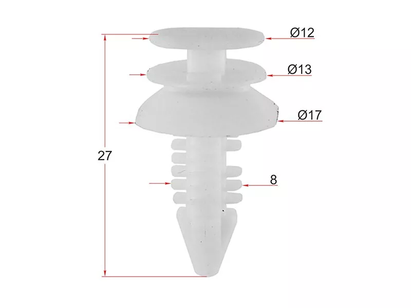 Клипса обшивки двери GM/DAEWOO (Продажа по 10шт) - Артикул STM10900 - Производитель Sat - Фото, Отзывы, Цены 