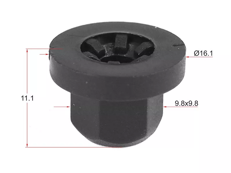 Гайка пластиковая BMW/CHEVROLET/MERCEDES/GM (Продажа по 10шт) - Артикул STM11351 - Производитель Sat - Фото, Отзывы, Цены 