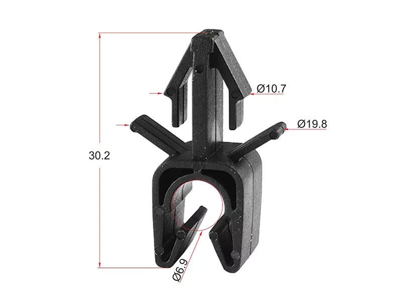Клипса трубки эл. проводки (Продажа по 10шт) - Артикул STM11513 - Производитель Sat - Фото, Отзывы, Цены 