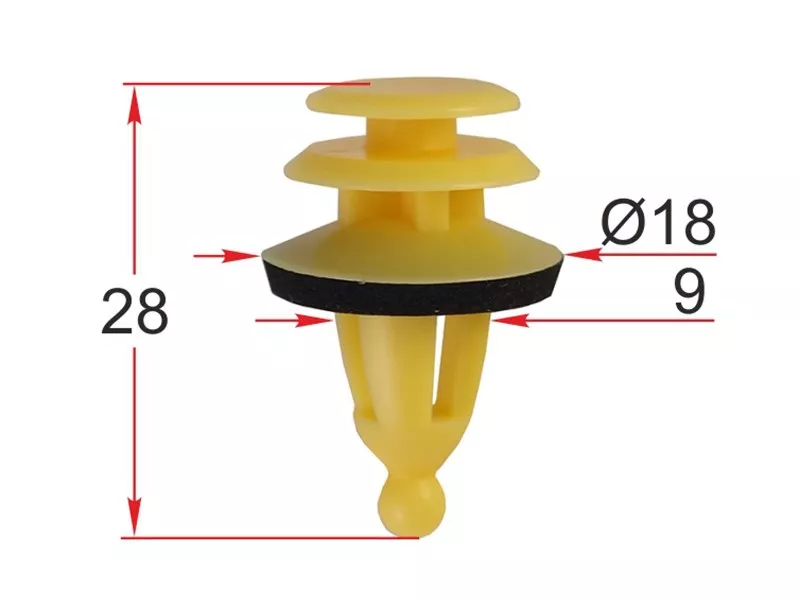 Клипса обшивки двери GM (Продажа по 10шт) - Артикул STM12207 - Производитель Sat - Фото, Отзывы, Цены 