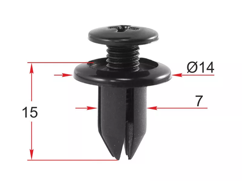 Клипса крепежная HONDA/MAZDA/GM (Продажа по 10шт) - Артикул STM12295 - Производитель Sat - Фото, Отзывы, Цены 