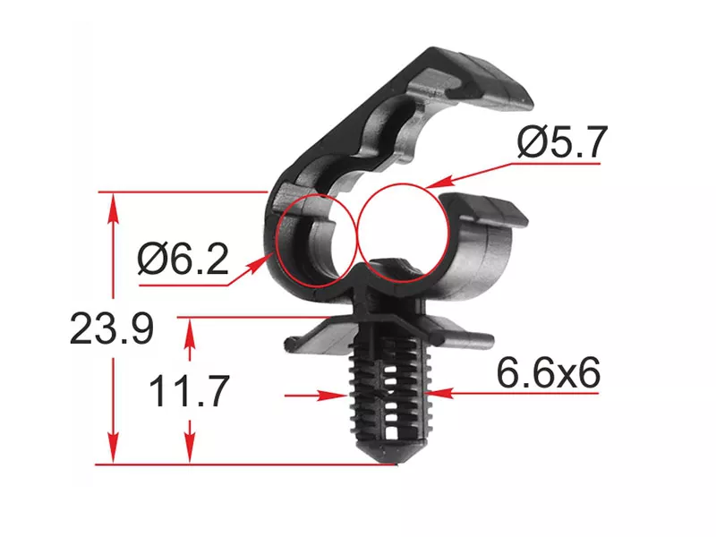 Клипса для крепления трубок FORD (Продажа по 10шт) - Артикул STM12386 - Производитель Sat - Фото, Отзывы, Цены 