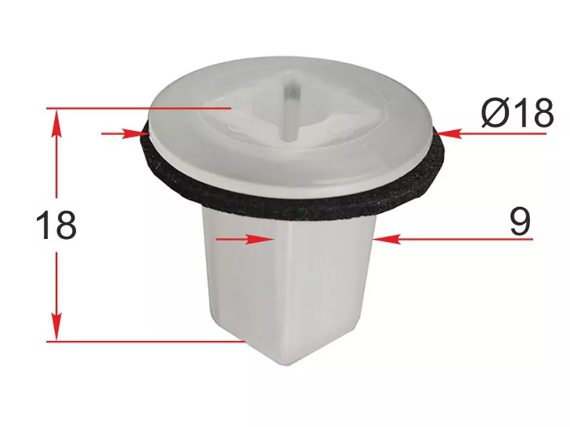 Клипса под винт HYUNDAI/KIA (Продажа по 10шт) - Артикул STM12400 - Производитель Sat - Фото, Отзывы, Цены 