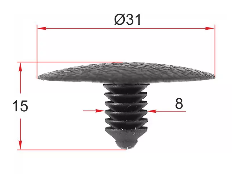 Клипса обшивки кузова GM (Продажа по 10шт) - Артикул STM12430 - Производитель Sat - Фото, Отзывы, Цены 