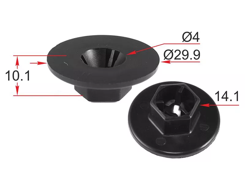 Гайка пластиковая HYUNDAI/KIA (Продажа по 10шт) - Артикул STM12474 - Производитель Sat - Фото, Отзывы, Цены 