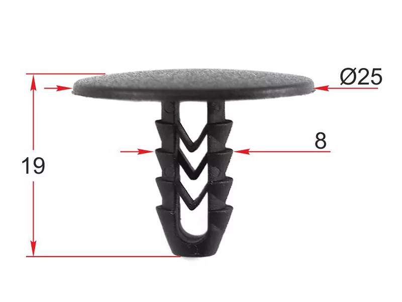 Клипса обшивки кузова FIAT/ALFA ROMEO (Продажа по 10шт) - Артикул STM12524 - Производитель Sat - Фото, Отзывы, Цены 