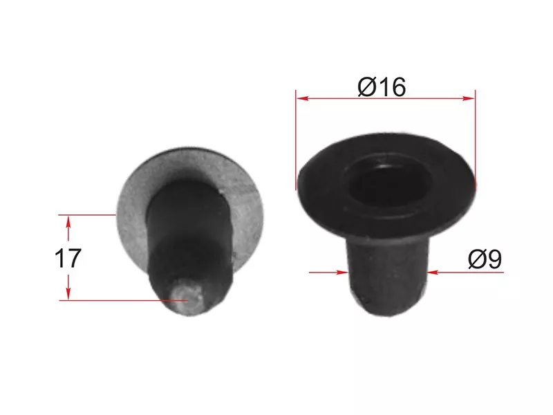 Втулка под клипсу VAG (Продажа по 10шт) - Артикул STM12555 - Производитель Sat - Фото, Отзывы, Цены 