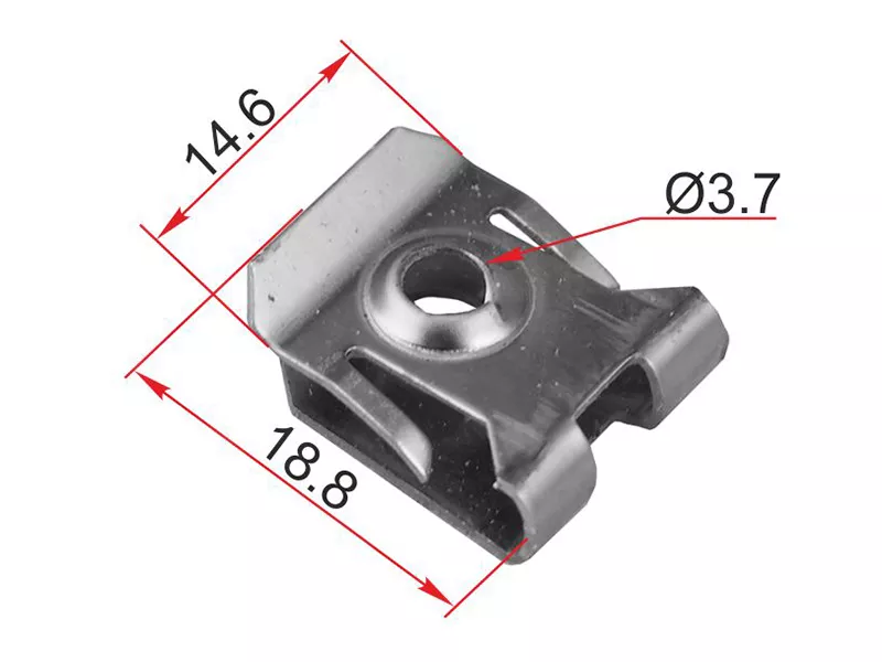Зажим металлический под болт FORD (Продажа по 10шт) - Артикул STM12657 - Производитель Sat - Фото, Отзывы, Цены 