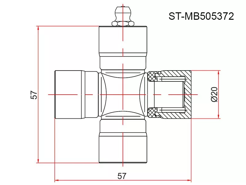 Крестовина MITSUBISHI PAJERO MINI 94-12/LANCER CS 00-09 - Артикул STMB505372 - Производитель Sat - Фото, Отзывы, Цены 
