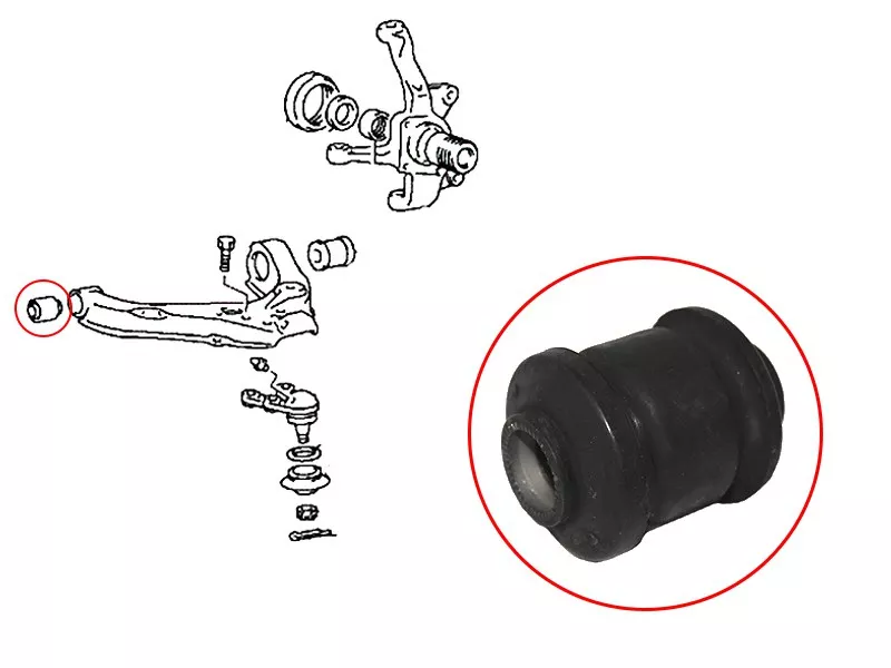 Сайлентблок рычага Mitsubishi Delica 89-99 / L300 87-98 - Артикул STMB633070 - Производитель Sat - Фото, Отзывы, Цены 