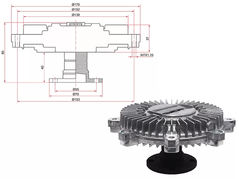 Вискомуфта 6G72 -STMD142419 Sat для MITSUBISHI L200, MITSUBISHI PAJERO