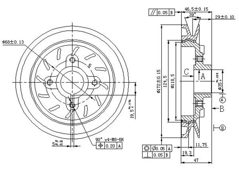 Шкив коленвала MITSUBISHI PAJERO 4D56 (один ручеек) 90 - Артикул STMD160546 - Производитель Sat - Фото, Отзывы, Цены 