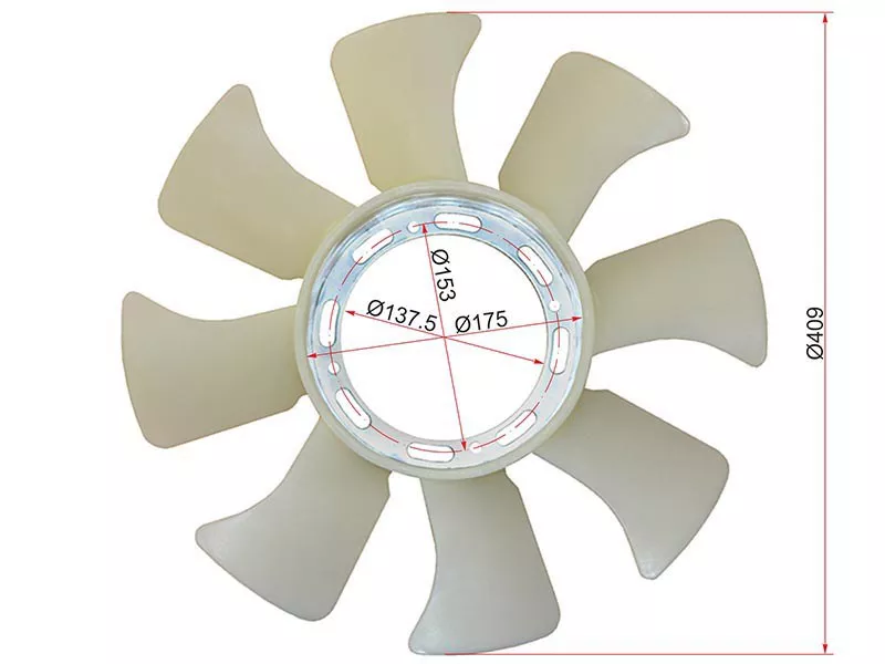 Крыльчатка вентилятора MITSUBISHI CANTER 88-95 4D32 - Артикул STMD317680 - Производитель Sat - Фото, Отзывы, Цены 