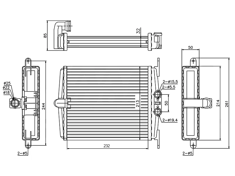 Радиатор отопителя салона Mercedes-Benz S-Class 91-94 - Артикул STMD453950 - Производитель Sat - Фото, Отзывы, Цены 