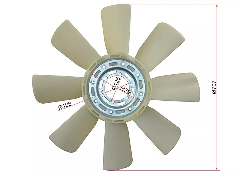 Крыльчатка вентилятора MITSUBISHI FUSO 88-06 6D24T\8DC10\8DC11 - Артикул STME065378 - Производитель Sat - Фото, Отзывы, Цены 