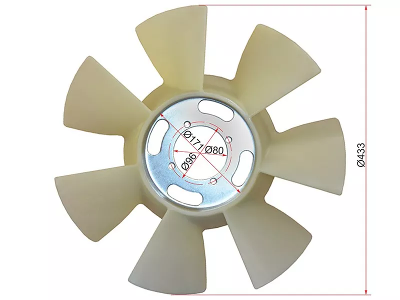 Крыльчатка вентилятора MITSUBISHI FUSO 96-06 6D17 - Артикул STME075229 - Производитель Sat - Фото, Отзывы, Цены 