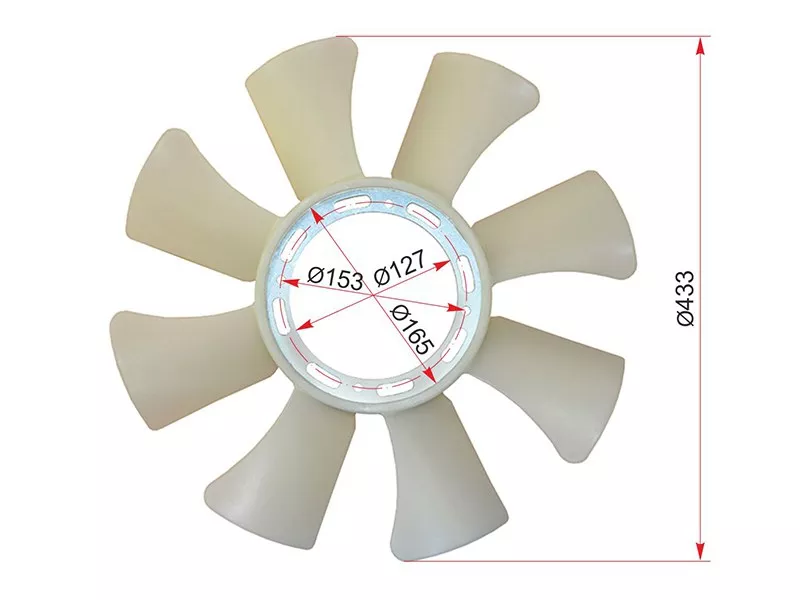 Крыльчатка вентилятора MITSUBISHI CANTER/FUSO 95-06 6D31 - Артикул STME085510 - Производитель Sat - Фото, Отзывы, Цены 