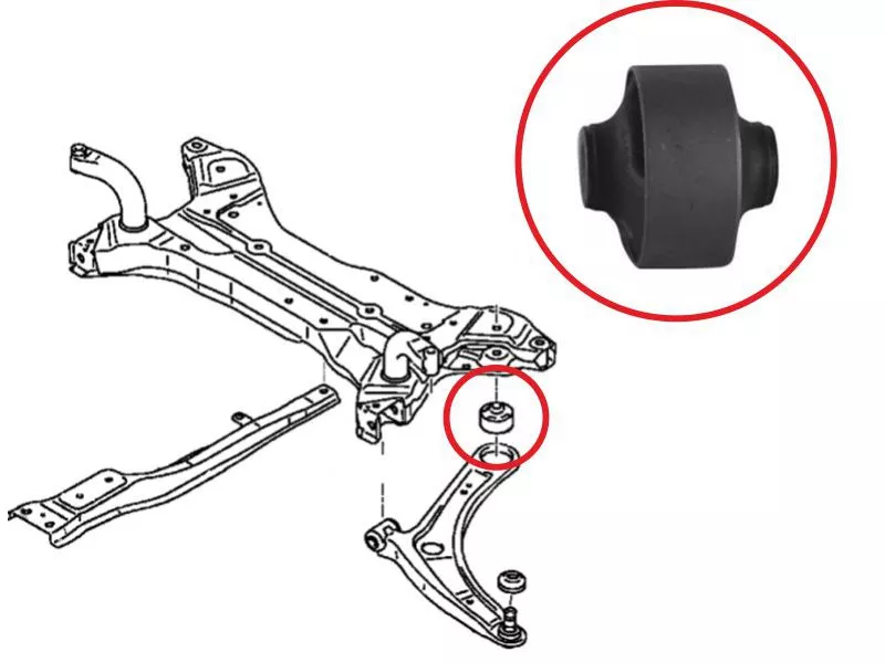 Сайлентблок рычага Chery Tiggo T11 05-16 / Mitsubishi ASX 10-20 - Артикул STMN184133 - Производитель Sat - Фото, Отзывы, Цены 
