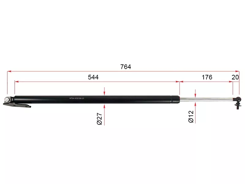 Амортизатор крышки багажника левый -STMR181463 Sat для MITSUBISHI DELICA