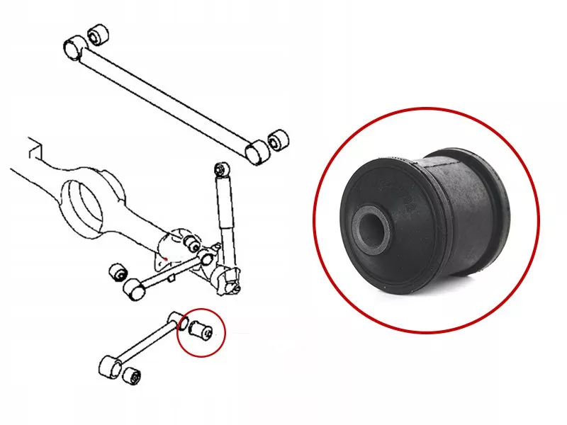 Сайлентблок Mitsubishi Pajero iO 98-07 / Pajero Pinin 98-05 (Справа=Слева) - Артикул STMR223792 - Производитель Sat - Фото, Отзывы, Цены 
