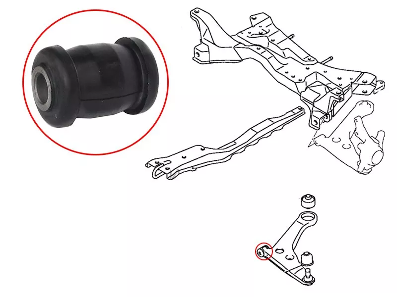 Сайлентблок рычага Mitsubishi ASX 10-20 / Lancer 02-17 - Артикул STMR403440 - Производитель Sat - Фото, Отзывы, Цены 