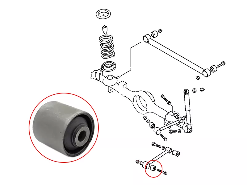 Сайлентблок Mitsubishi Pajero iO 98-07 / Pajero Pinin 98-05 - Артикул STMR418807 - Производитель Sat - Фото, Отзывы, Цены 