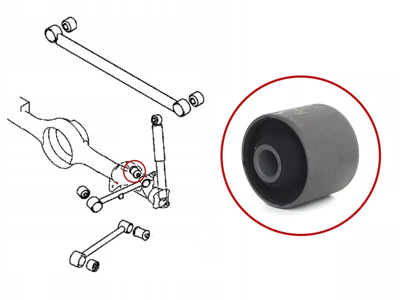 Сайлентблок Mitsubishi Pajero iO 98-07 / Pajero Pinin 98-05 - Артикул STMR510327 - Производитель Sat - Фото, Отзывы, Цены 