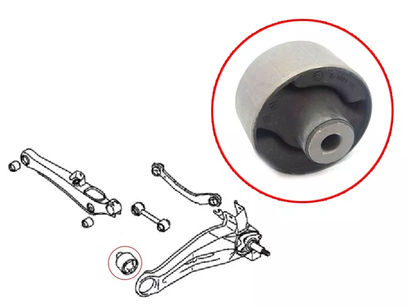 Сайлентблок рычага Mitsubishi Lancer 02-10 / Outlander 02-12 - Артикул STMR519127 - Производитель Sat - Фото, Отзывы, Цены 