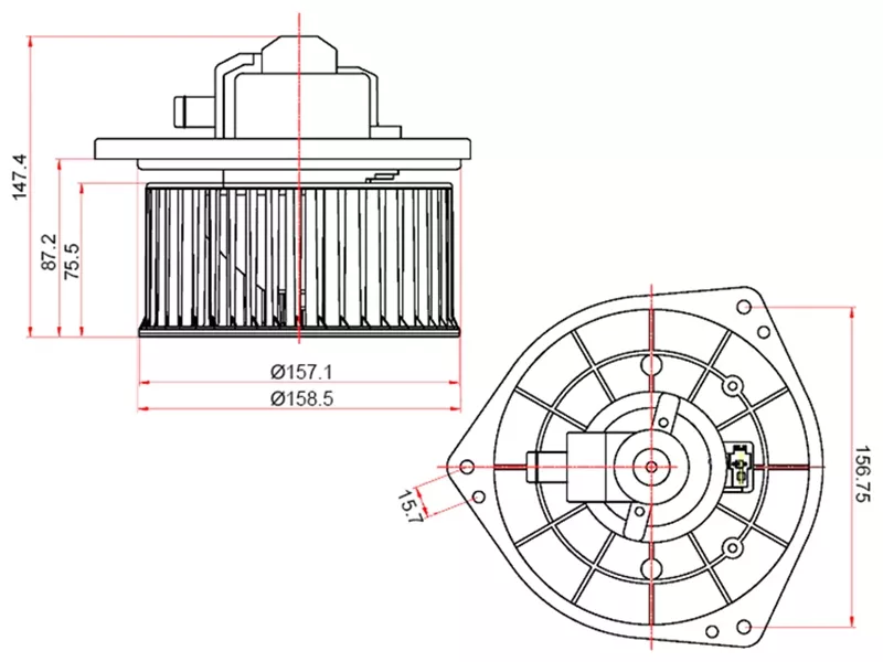 Мотор отопителя салона (Левый руль) Mitsubishi Lancer 02-10 / Outlander 02-09 - Артикул STMR568593 - Производитель Sat - Фото, Отзывы, Цены 