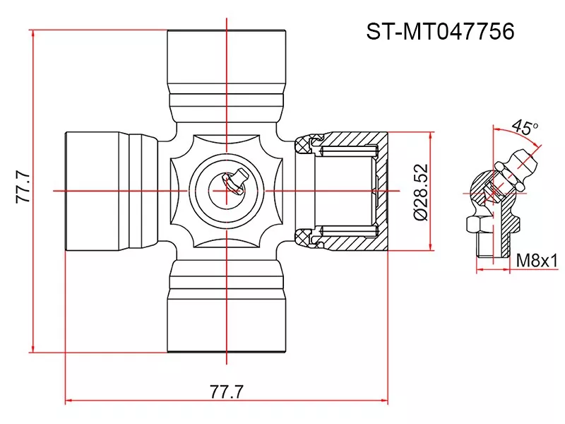 Крестовина MMC CANTER FA/FB/FE - Артикул STMT047756 - Производитель Sat - Фото, Отзывы, Цены 