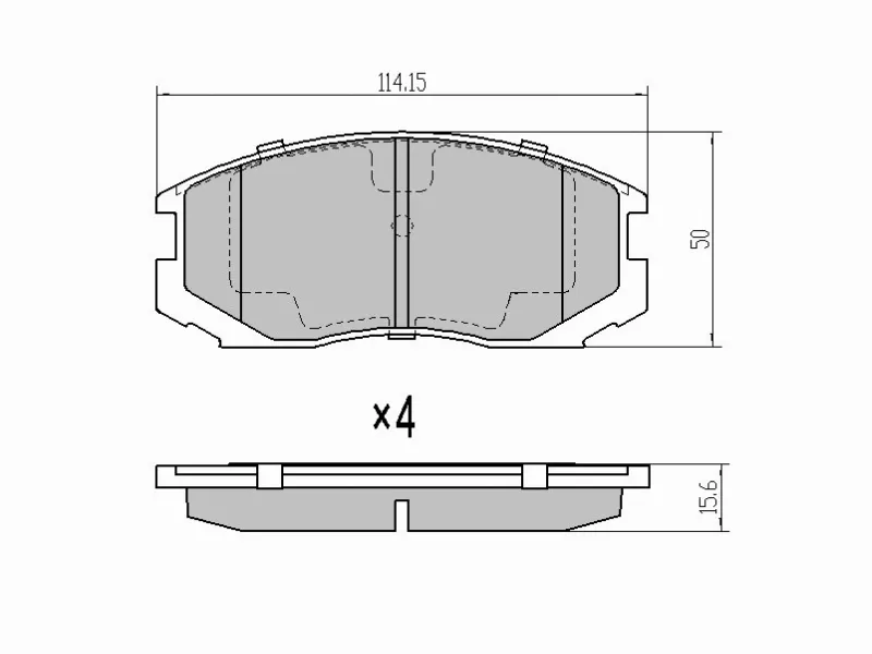 Колодки тормозные (Спереди) Mitsubishi Lancer 83-08 / Bravo 91-99 - Артикул STMZ690000 - Производитель Sat - Фото, Отзывы, Цены 