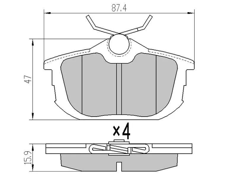 Колодки тормозные (Сзади) Mitsubishi Carisma 95-04 / Colt 02-12 - Артикул STMZ690345 - Производитель Sat - Фото, Отзывы, Цены 