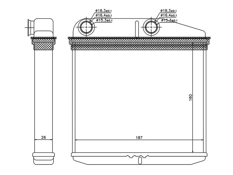 Радиатор отопителя салона -STOP063950 Sat для OPEL CORSA