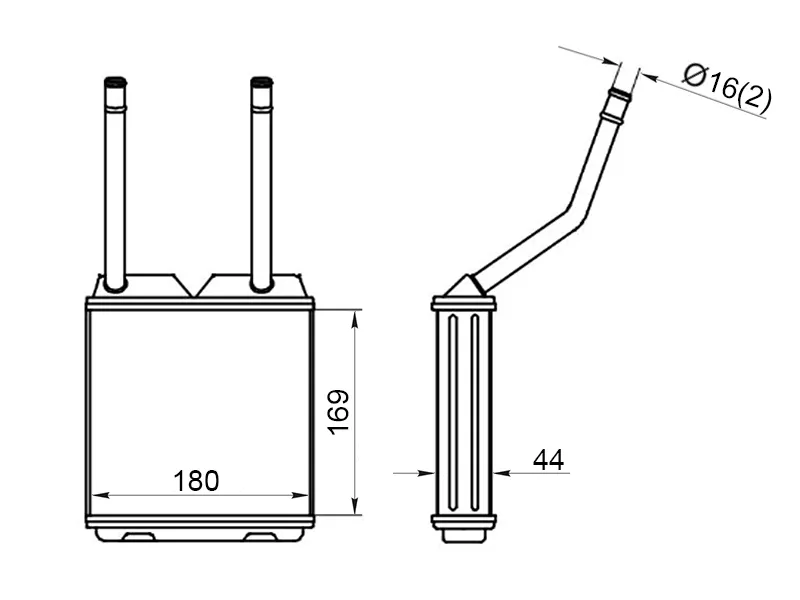 Радиатор отопителя салона Opel Astra 91-94 / Vectra 88-95 - Артикул STOP333950 - Производитель Sat - Фото, Отзывы, Цены 
