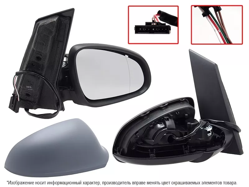 Зеркало Opel Astra 09-15 (Справа/ Обогрев/ Регулировка/ 5 контактов) - Артикул STOP50940A1 - Производитель Sat - Фото, Отзывы, Цены 