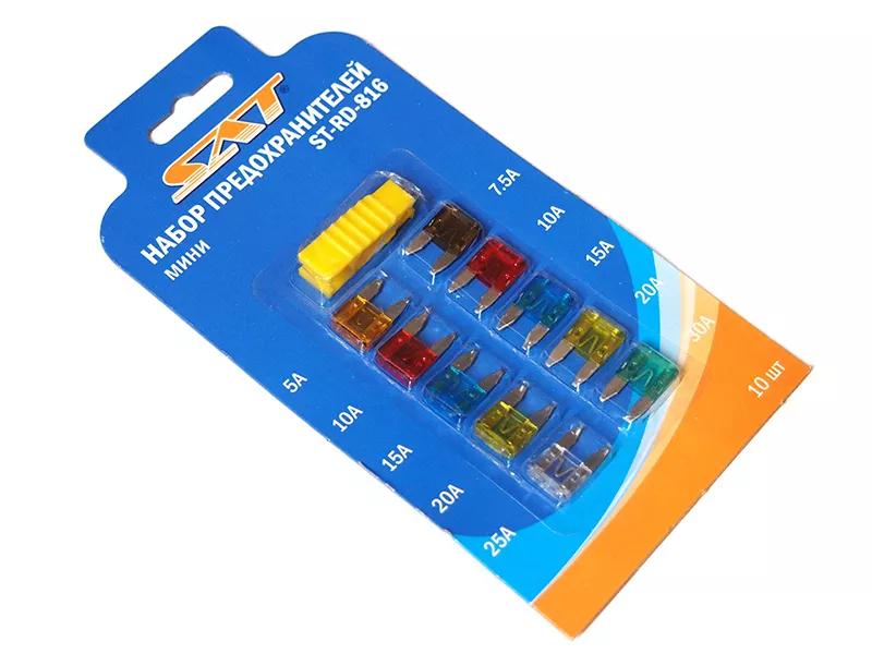 Набор предохранителей (10 штук) - мини - Артикул STRD816 - Производитель Sat - Фото, Отзывы, Цены 