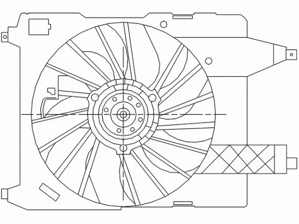 Диффузор радиатора в сборе RENAULT MEGANE II 02-08 - Артикул STRNW22010 - Производитель Sat - Фото, Отзывы, Цены 