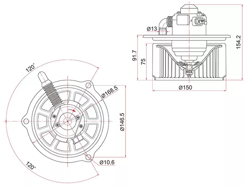 Мотор отопителя салона (Правый руль) Hino 500 04- / 700 03 - Артикул STS871041200 - Производитель Sat - Фото, Отзывы, Цены 