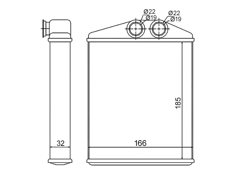 Радиатор отопителя салона Cadillac BLS 06-10 / Opel Vectra 02-08 - Артикул STSA013950 - Производитель Sat - Фото, Отзывы, Цены 