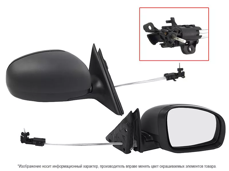 Зеркало Skoda Fabia 07-15 (Справа/ Механическое) - Артикул STSD02940A1 - Производитель Sat - Фото, Отзывы, Цены 