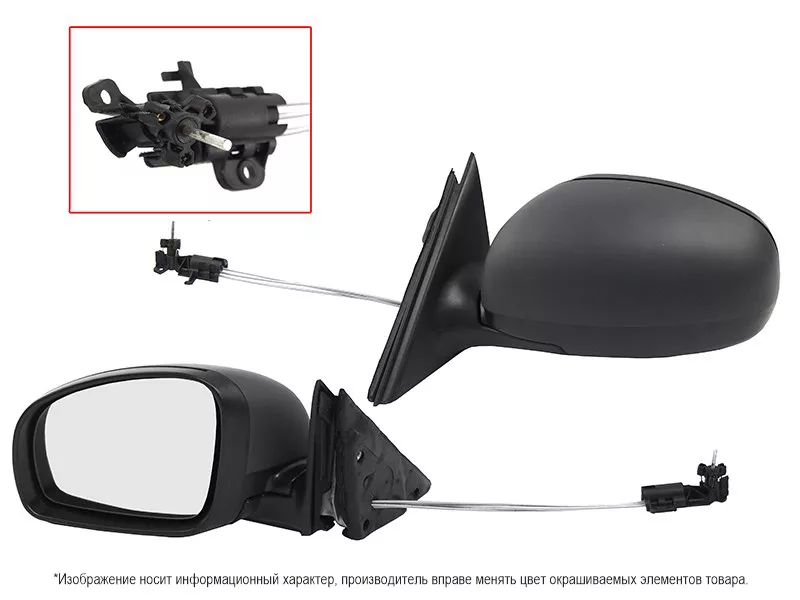 Зеркало Skoda Fabia 07-15 (Слева/ Механическое) - Артикул STSD02940A2 - Производитель Sat - Фото, Отзывы, Цены 