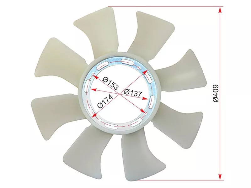 Крыльчатка вентилятора MAZDA TITAN 88-95 SL\XA\HA - Артикул STSE0123906 - Производитель Sat - Фото, Отзывы, Цены 