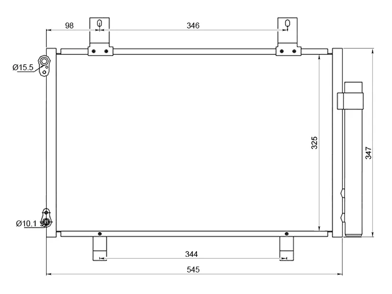 Радиатор кондиционера Suzuki Swift 03-10 - Артикул STSZ333940 - Производитель Sat - Фото, Отзывы, Цены 