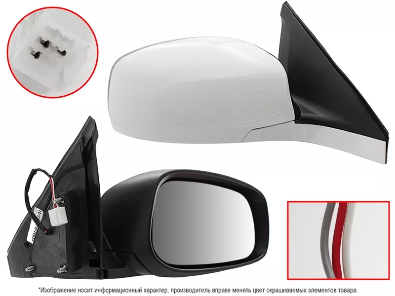 Зеркало Suzuki Swift 03-10 (Справа/ Регулировка/ 3 контакта) - Артикул STSZ339401 - Производитель Sat - Фото, Отзывы, Цены 