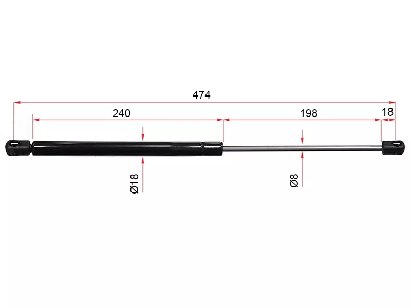 Амортизатор капота Chery Tiggo T11 05-13 (Справа=Слева) - Артикул STT115605010 - Производитель Sat - Фото, Отзывы, Цены 