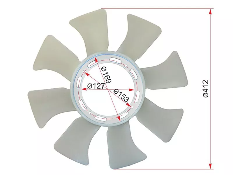 Крыльчатка вентилятора MAZDA TITAN 88-01 TF\TM - Артикул STTF0415141 - Производитель Sat - Фото, Отзывы, Цены 