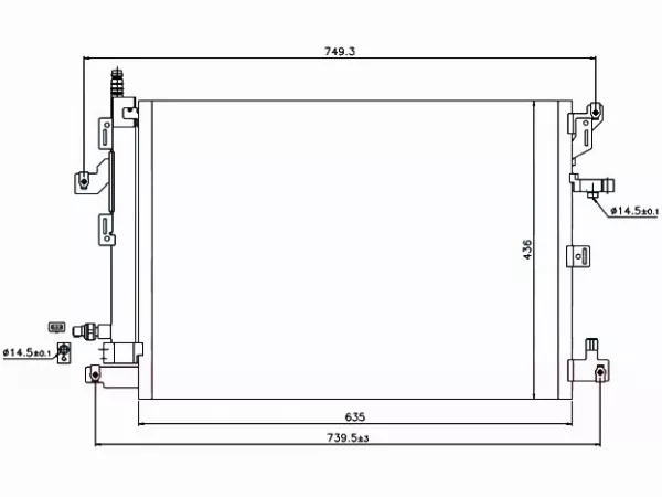 Радиатор кондиционера Volvo XC90 02-14 - Артикул STVL01394A0 - Производитель Sat - Фото, Отзывы, Цены 